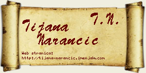 Tijana Narančić vizit kartica
